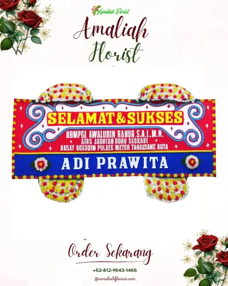 Papan Bunga Ucapan Selamat Benda